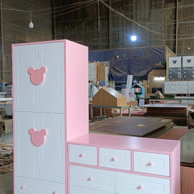 Tủ trẻ em, tủ đựng đồ cho bé gỗ MDF phủ melamine thương hiệu HUCHU