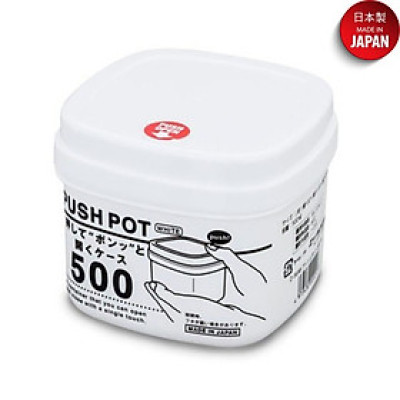 Hộp nhựa đựng & bảo quản thực phẩm Push Pot 500ml - nội địa Nhật Bản