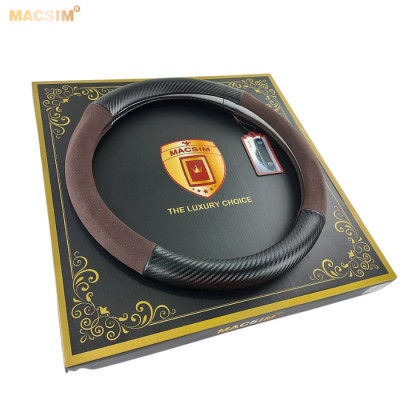 Bọc vô lăng cao cấp Macsim mã 8771 màu coffee + cacbon