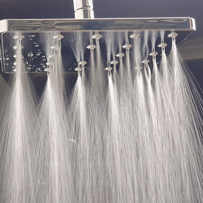 Bộ đài sen, tay sen vuông nhựa ABS mạ Chrome cao cấp Eurolife EL-DSV 02 (Trắng bạc)