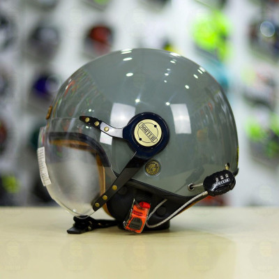 Mũ bảo hiểm 3/4 có kính BULLDOG Pom tặng khóa chống trộm - Hàng Chính Hãng