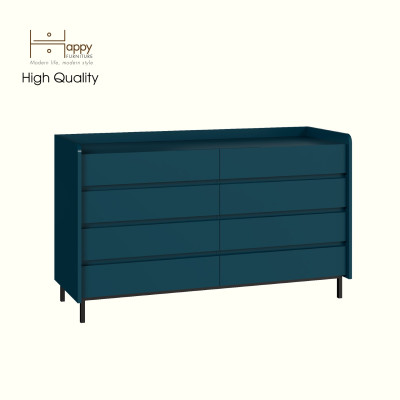 [Happy Home Furniture] LAVIA, Tủ lưu trữ 8 ngăn kéo - Chân sắt, 140cm x 45cm x 82cm ( DxRxC), THK_156