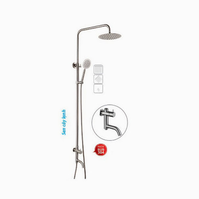 Bộ sen cây KG31 dùng cho nước lạnh, bát sen nước mạnh, dễ dùng được cho mọi nhà vệ sinh tiện lợi, siêu bền inox304- Hàng chính hãng