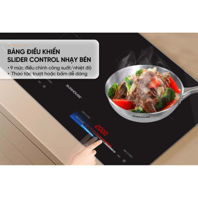 Bếp đôi điện từ Sunhouse SHB81032-EC - Hàng chính hãng