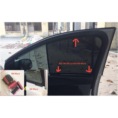 Rèm che nắng nam châm cho xe Vinfast Lux A, bộ 4 tấm cho 4 cửa, hàng loại 1 cao cấp nhất, vừa khít kính
