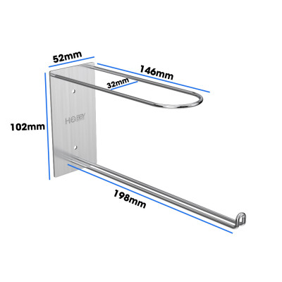 Giá treo móc kẹp phơi quần áo gắn tường inox 304 Hobby home decor GPM1