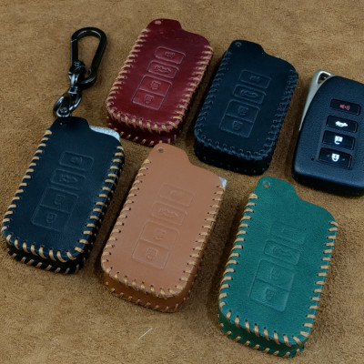 Bao Da Chìa Khóa Ô Tô Lexus GS NX RX IS ES GX LX RC 200 250 350 LS 450H 300H 4 nút bấm Da Bò Thật - hãng chính hãng