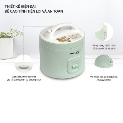 Nồi Cơm Điện 1.8L Sunhouse MaMa SHD8665 - Màu Ngẫu Nhiên - Hàng Chính Hãng