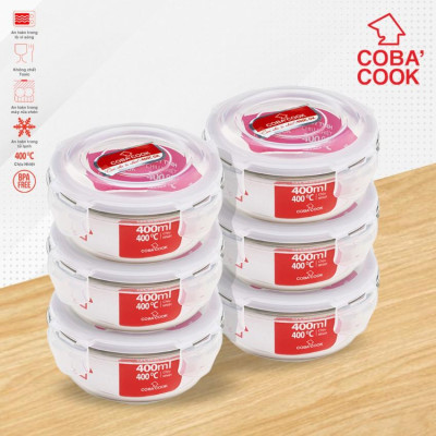 Bộ 6 hộp thủy tinh COBA