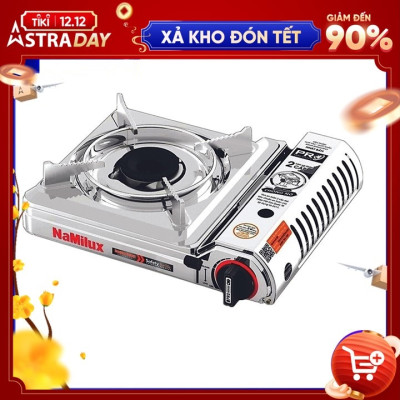 Bếp Ga Chống Nổ Mini Inox Namilux PL2021AS Van An Toàn 2 Cấp Công Nghệ Nhật Bản-Hàng Chính Hãng