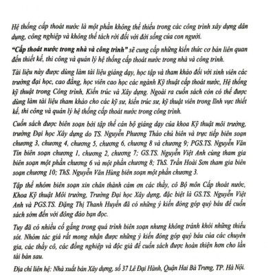 Cấp Thoát Nước Trong Nhà Và Công Trình