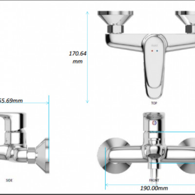 Vòi Sen Tắm Nóng Lạnh Inax BFV-1113S- 8C - Hàng Chính hãng