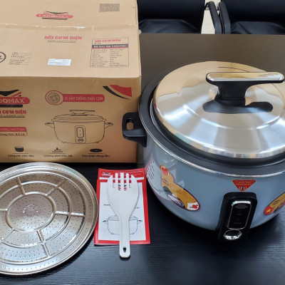 Nồi cơm điện công nghiệp 8.5L Ladomax có vỉ inox chống nấu cơm cháy, dùng cho quán cơm, nhà xưởng, căn tin-Hàng chính hãng