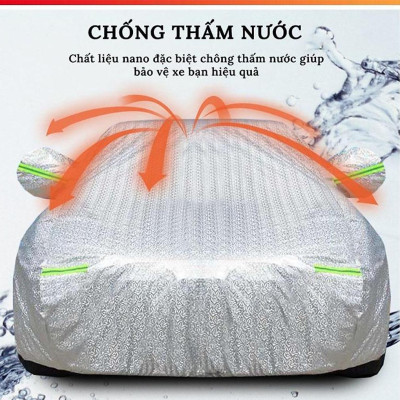Bạt Phủ Ô Tô VINFAST FADIL, LUX A 2.0, LUX SA 2.0, Chất Liệu Bạt Tráng Nhôm 3 lớp,  có phản quang