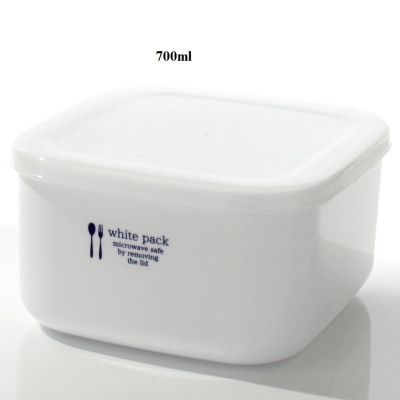 Hộp đựng thực phẩm Nakaya White Pack có nắp gioăng silicon - Nội địa Nhật Bản