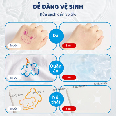 Bút màu 2 đầu , bút highlight đồ dùng học tập cho bé Dual- Tip Washable Marker Mideer