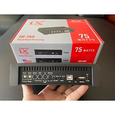 Amply xe ô tô DSP – DR Coustic - Hệ thống âm thanh chuyên nghiệp DR-750 bộ xử lý âm thanh xe hơi