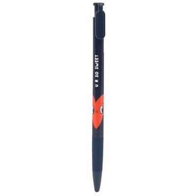 Bộ 2 Bút Bi 0.5mm Đầu Bấm ,Thân Có Hình M&G 82776 - Xanh Đen