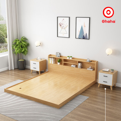 [ Kèm Ảnh Thực Tế - Miễn phí vận chuyển & Lắp đặt ]  GIƯỜNG NGỦ BỆT KIỂU NHẬT TATAMI GỖ CÔNG NGHIỆP OHAHA - GB010