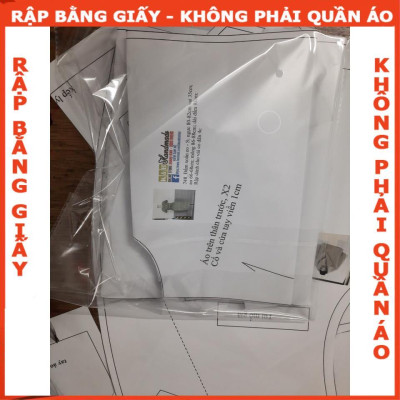 Rập giấy A đầm tay phồng xếp ly 1 bên mã 1284 (BẢN VẼ)