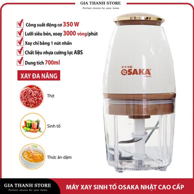 Máy xay Osaka Japan Model Mới, Máy Xay Sinh Tố Cầm Tay Mini Đa Năng 350W HOT, Máy Xay Thịt Xay Đá nắp đồng, Hàng chính hãng