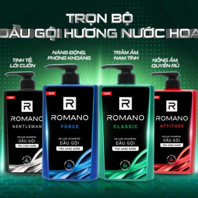 Dầu Gội Cao Cấp Cho Nam Romano Attitude (650g)