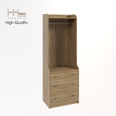 [Happy Home Furniture] CANA,  Tủ treo quần áo - 3 ngăn kéo,  70cm x 46cm x 199cm ( DxRxC), THK_012