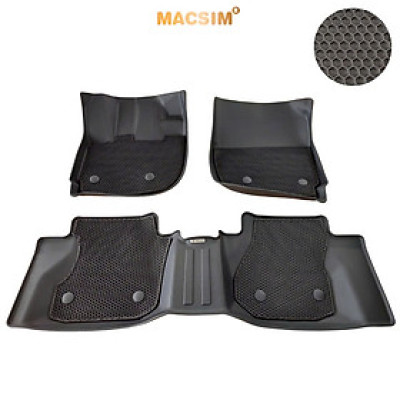 Thảm ô tô(sd1)2 lớp dạng lưới lục giác màu đen cho xe Honda City 2015-nay-bề mặt cao su siêu sạch