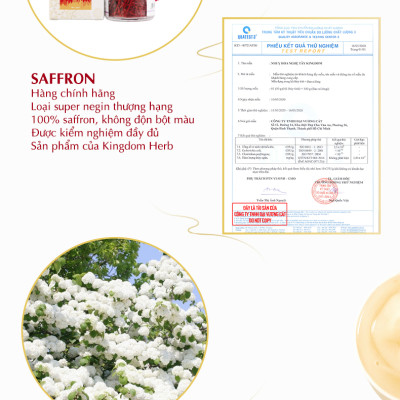 Saffron mật ong Kingdom Herb chính hãng thượng hạng nguyên chất 100% hộp 311g (tặng que lấy mật và bình thuỷ tinh)