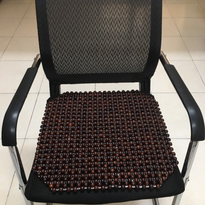 Lót ghế ô tô hạt gỗ trắc bóng hạt 1,2cm - Kích thước 45cm x45cm - Thảm lót ghế ô tô hạt gỗ - Khoác ghế ô tô hạt gỗ nhỏ - Đệm ghế ô tô 