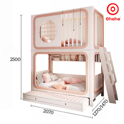 [Miễn phí vận chuyển & lắp đặt] Giường tầng trẻ em thông minh cao cấp Ohaha - GTCC030