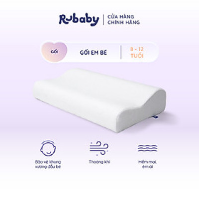 Gối Trẻ Em Rubaby (5-12 tuổi),  Chất Liệu Memory Foam Êm Ái, Thiết Kế Nâng Đỡ Phần Cổ Vai Gáy Cho Bé