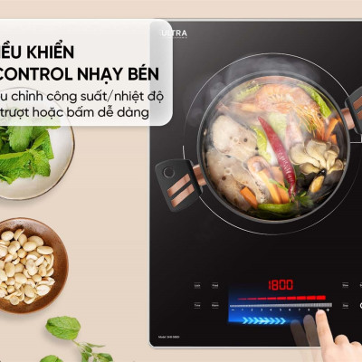 BẾP ĐÔI ĐIỆN TỪ SUNHOUSE SHB-588DI Booster 2200W - Hàng chính hãng
