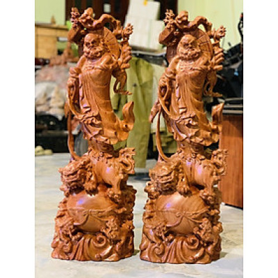 TƯỢNG ĐẠT MA SƯ TỔ BẰNG GỖ HƯƠNG ĐÁ KT 60×20×12CM