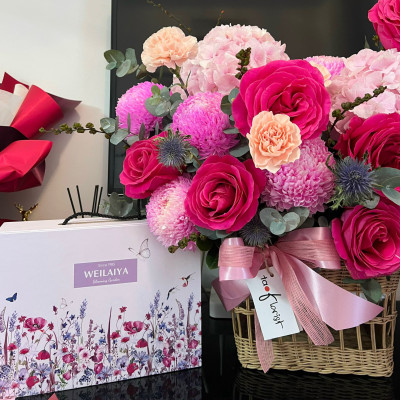 Set quà tặng gồm Cặp gội xả gừng Hà thủ ô và Sữa tắm trắng da Weilaiya Tặng Minisize dầu gôi thượng lưu - Gói hộp quà sang trọng