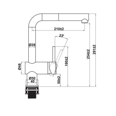 Vòi rửa chén Hafele HT21-CH1P254 577.55.200 - Hàng Chính Hãng