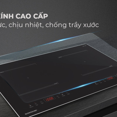 Bếp đôi điện từ Sunhouse SHB9101S - Hàng chính hãng