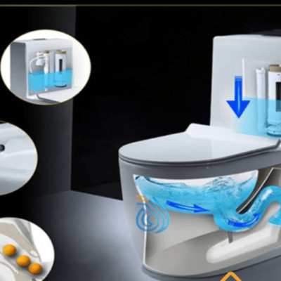 Bồn cầu nguyên khối Tundo Yoshi nano kháng khuẩn CTT02 700 x 390 x 655mm