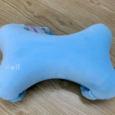 Gối foam khúc xương Heli đa chức năng-30x18x10cm - ( Gối tựa đầu xe hơi, đi xe máy cho bé)