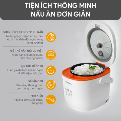 Nồi cơm điện tử Bluestone 0.6 lít RCB-5928 - Hàng chính hãng