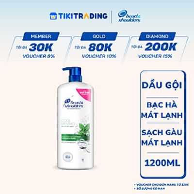 Dầu Gội Head&Shoulders Bạc Hà Mát Lạnh Chai 1200ml 
