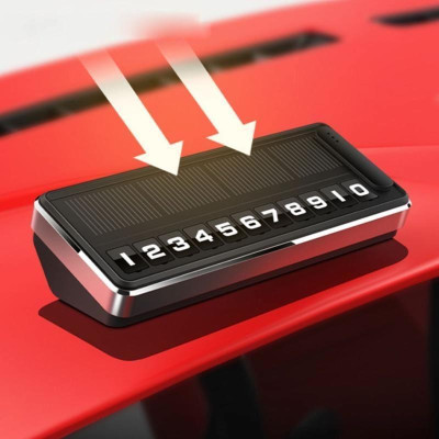 Bảng Số Điện Thoại Pin Sạc Năng Lượng Mặt Trời Phát Sáng Ban Đêm Dừng Đỗ Xe Toyota Vios, Hyundai, Kia, Peugeot, Honda