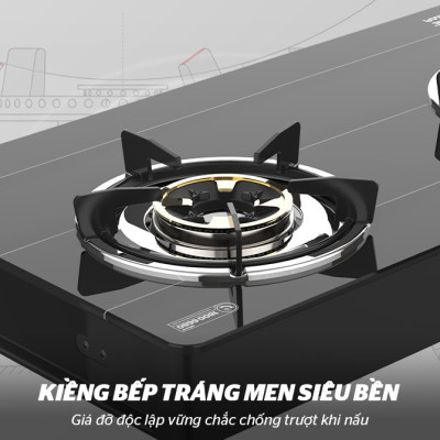 BẾP GAS DƯƠNG KÍNH SUNHOUSE MAMA MMB0910 - Hàng Chính Hãng