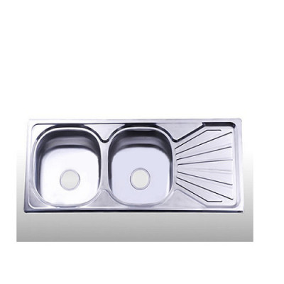 Bộ Chậu Rửa Chén Bát Inox 304 Có Chân HWATA 2 Hộc 1 Bàn - Hàng Chính Hãng nhiều kích thước