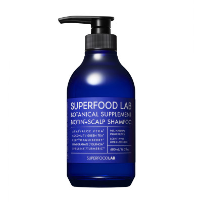 DẦU GỘI CHĂM SÓC DA ĐẦU DÀNH CHO TÓC DẦU/ TÓC THƯỜNG SUPER FOOD LAB BIOTIN+SCALP SHAMPOO 480ml