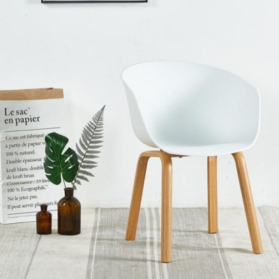 Ghế ăn HAY 2-S  Thân nhựa PP chân sắt sơn ép nhiệt vân gỗ đẹp giày dặn bền chắc cao cấp nhập khẩu 