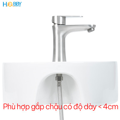 Vòi xả chậu rửa mặt lavabo cấp lạnh inox 304 Hobby home decor LBL2