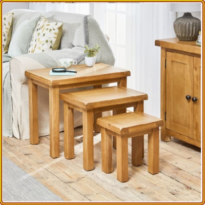 Bộ bàn xếp chồng Juno Sofa gỗ sồi