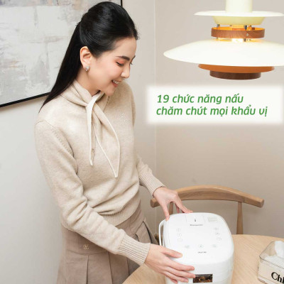 Nồi cơm điện cao tần Kangaroo model KGR12IH1, dung tích 1.2L, công suất 1100W, công nghệ IH hiện đại, nhiệt tỏa đều, làm nóng nhanh, 19 chức năng nấu tự động được cài đặt sẵn - Hàng chính hãng