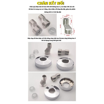 Củ sen nóng lạnh dùng cho bồn tắm nằm Eurolife EL-VERA 03. Sang trọng, tinh tế, sản phẩm có thể dùng thay thế vòi rửa ch